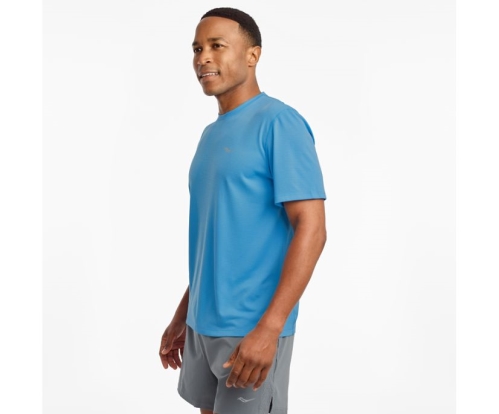 Tenis Saucony Stopwatch Short Sleeve Hombre Tops Ropa Bonnie Azules México MX-217-WH
